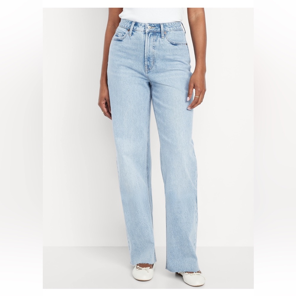 Old Navy Curvy Extra High Rise Wide Leg Jeans